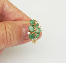 Lade das Bild in den Galerie-Viewer, S905 Silberring 925 mit Smaragde