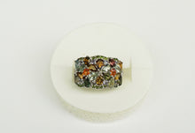 Lade das Bild in den Galerie-Viewer, S910 Silberring 925 mit Turmalin, Safir, Chrom Diopsid und Tansanit
