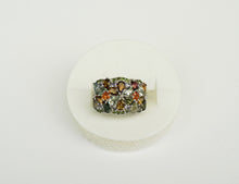 Lade das Bild in den Galerie-Viewer, S910 Silberring 925 mit Turmalin, Safir, Chrom Diopsid und Tansanit