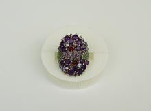 Lade das Bild in den Galerie-Viewer, S917 Silberring 925 mit Amethyst, Diopsid, Rodolithe und Tansanite