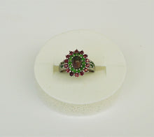 Lade das Bild in den Galerie-Viewer, S929 Silberring 925 mit Black Opal, Diopsid und Rodolith