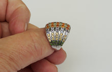 Lade das Bild in den Galerie-Viewer, S950 Silberring 925 mit Safire, Diopsid und Tansanite