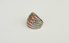 Lade das Bild in den Galerie-Viewer, S950 Silberring 925 mit Safire, Diopsid und Tansanite