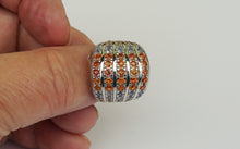 Lade das Bild in den Galerie-Viewer, S950 Silberring 925 mit Safire, Diopsid und Tansanite