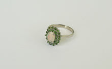 Lade das Bild in den Galerie-Viewer, S971 Silberring 925 mit Opal und Chrom Diopsid