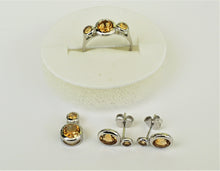 Lade das Bild in den Galerie-Viewer, S972 Silber Set 925 mit Citrine