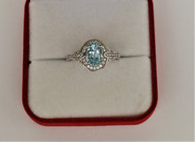 Lade das Bild in den Galerie-Viewer, S973 Silberring mit Blau Topas