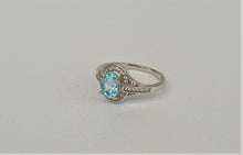 Lade das Bild in den Galerie-Viewer, S973 Silberring mit Blau Topas