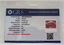Lade das Bild in den Galerie-Viewer, E1015 Bergkristall Top 75,0ct. mit Zertifikat
