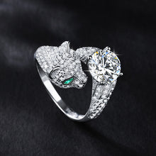 Lade das Bild in den Galerie-Viewer, S603 Moissanit Panther Ring Silber 925
