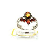 Lade das Bild in den Galerie-Viewer, S201 Silberring 925 mit Citrin und Chrom Diopsid
