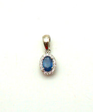 Charger l'image dans la galerie, S261 Silber Anhänger 925 mit blauem Safir
