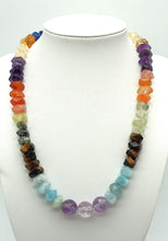 Lade das Bild in den Galerie-Viewer, P103 Halskette aus Steine MIX, facettiert
