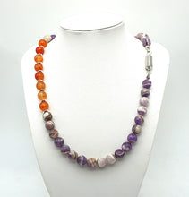 Lade das Bild in den Galerie-Viewer, P111 Amethyst/Karneol Halskette facettiert
