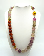 Lade das Bild in den Galerie-Viewer, P117 Fluorit/Goldfluss Halskette
