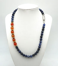 Load image into Gallery viewer, P120 Sodalite/Carnelian faceted necklace
