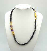 Lade das Bild in den Galerie-Viewer, P133 Iolith/Citrin/Amethyst Halskette facettiert
