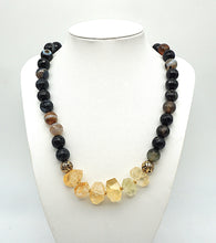 Lade das Bild in den Galerie-Viewer, P136 Halskette mit Botswana Achat/Citrine facettiert
