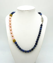 Lade das Bild in den Galerie-Viewer, P141 Halskette mit Sodalith/Rosenquarz facettiert
