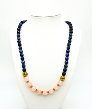 Lade das Bild in den Galerie-Viewer, P141 Halskette mit Sodalith/Rosenquarz facettiert
