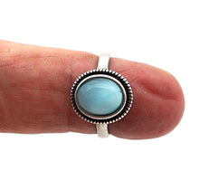Charger l'image dans la galerie, S110 Silberfarbiger Ring mit Larimar
