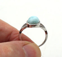 Load image into Gallery viewer, S113 Silberfarbiger Ring mit Larimar
