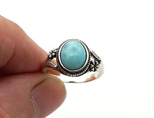 Charger l'image dans la galerie, S115 Silberfarbiger Ring mit Larimar
