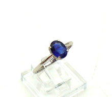 Load image into Gallery viewer, S203 Silberring 925 mit Blauem Safir
