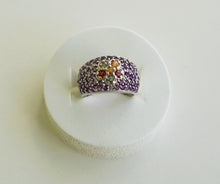 Lade das Bild in den Galerie-Viewer, S926 Silberring 925 mit Safire und Amethyste
