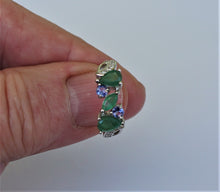 Lade das Bild in den Galerie-Viewer, S253A Silberring 925 mit Smaragd und Tansanit
