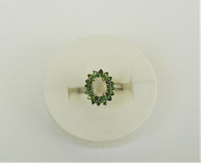 Lade das Bild in den Galerie-Viewer, S971 Silberring 925 mit Opal und Chrom Diopsid
